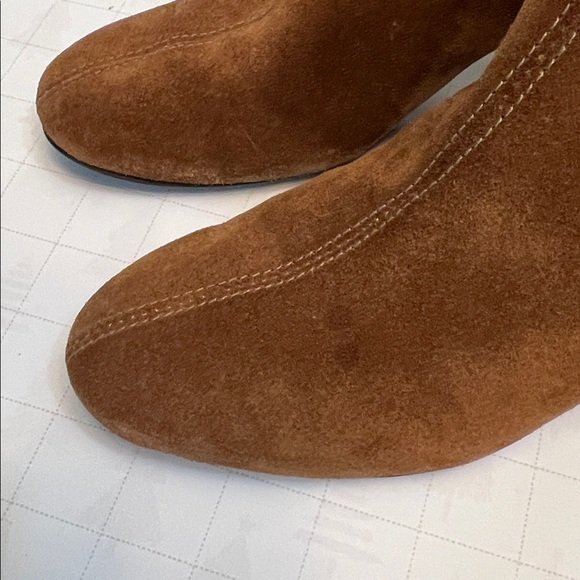 AGL ATTILIO GIUSTI LEOMBRUNI VETA SUEDE ANKLE BOOTS 35=5  COGNAC BROWN - Picture 4 of 16